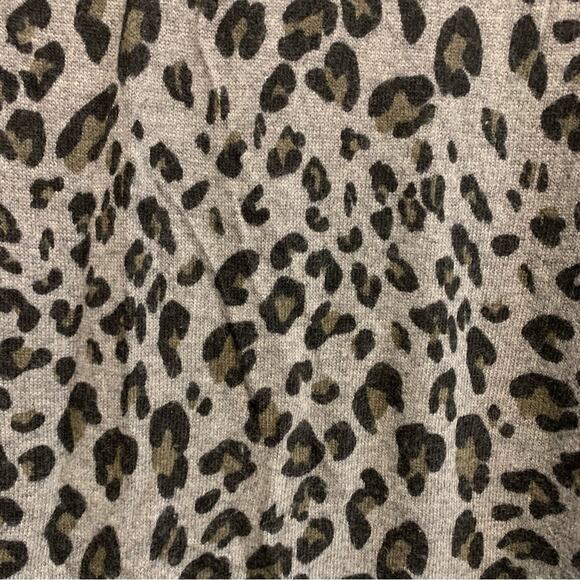 MNG Black Leopard Print Long Sleeve Bodycon Sweater Dress - Picture 5 of 8